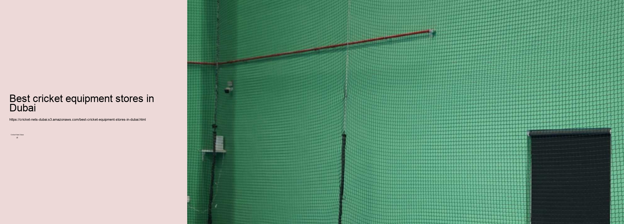 Wondering How to Improve your Batting? Invest in Cricket Nets in Dubai