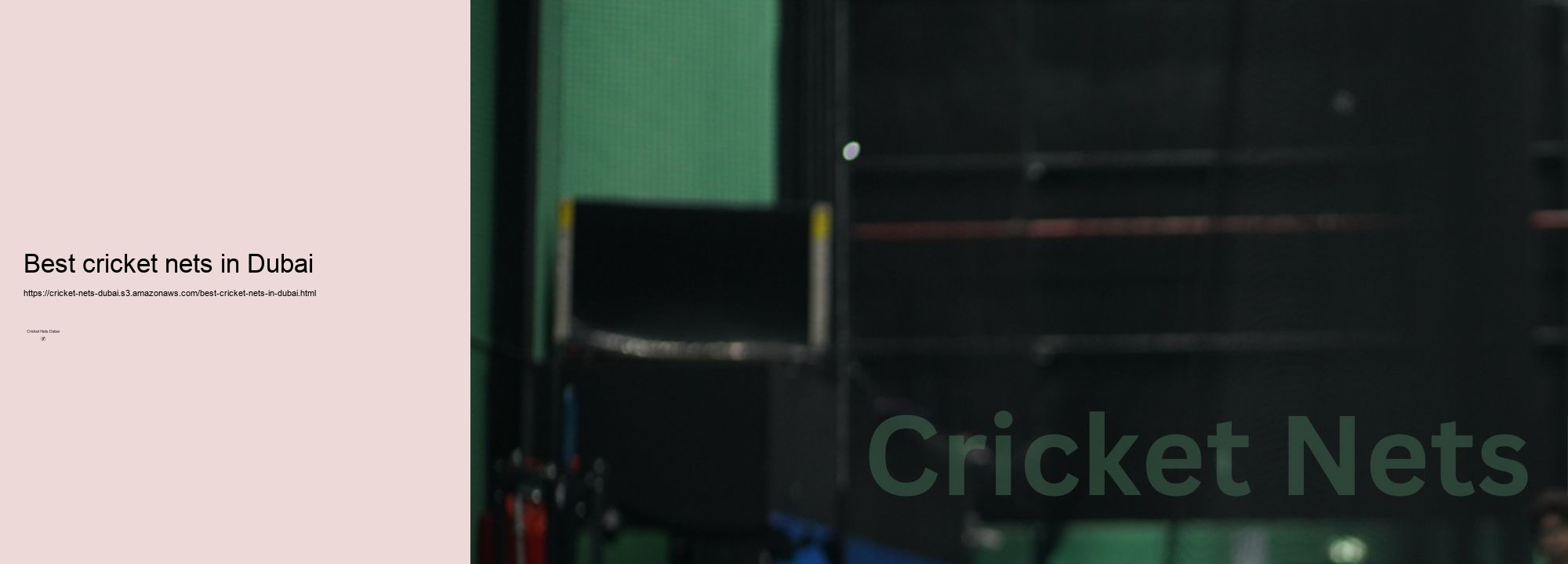 Best cricket nets in Dubai