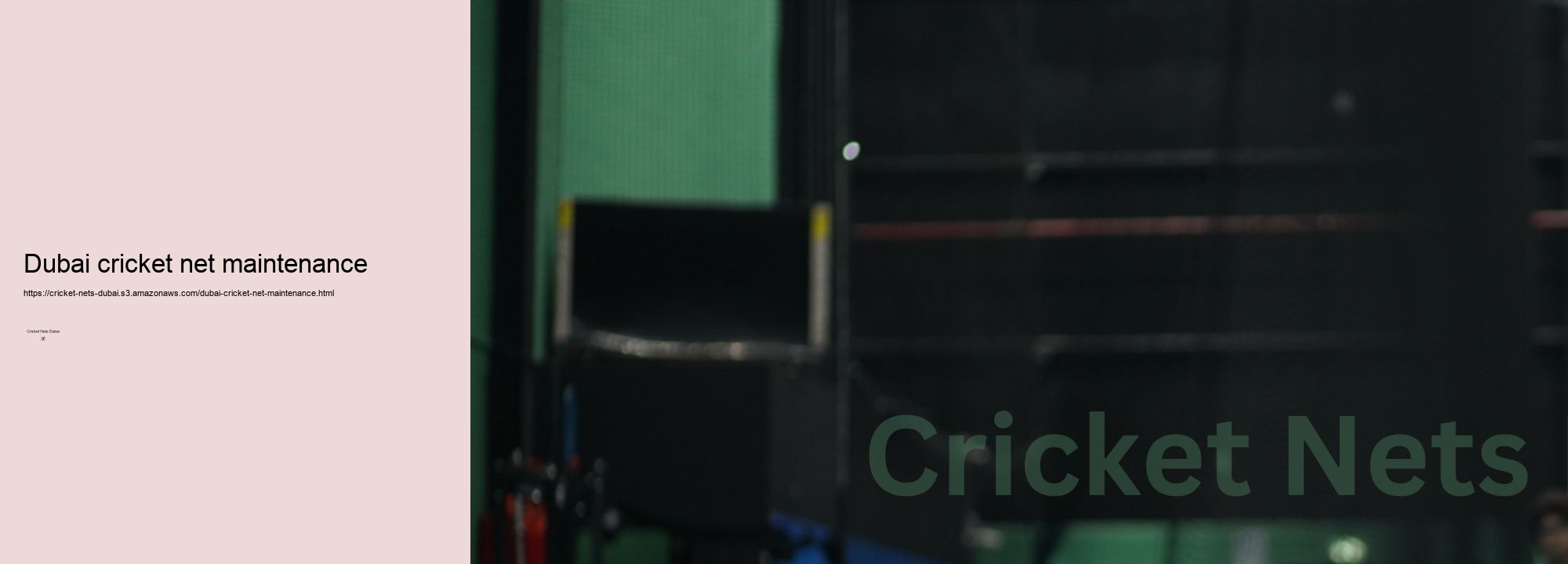 Dubai cricket net maintenance